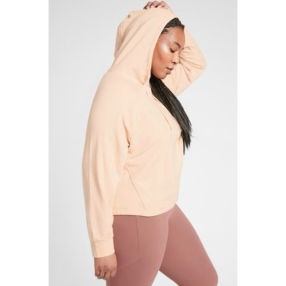 Athleta Peach Oversized Drawstring Boardwalk Hoodie 2X - Picture 2 of 11